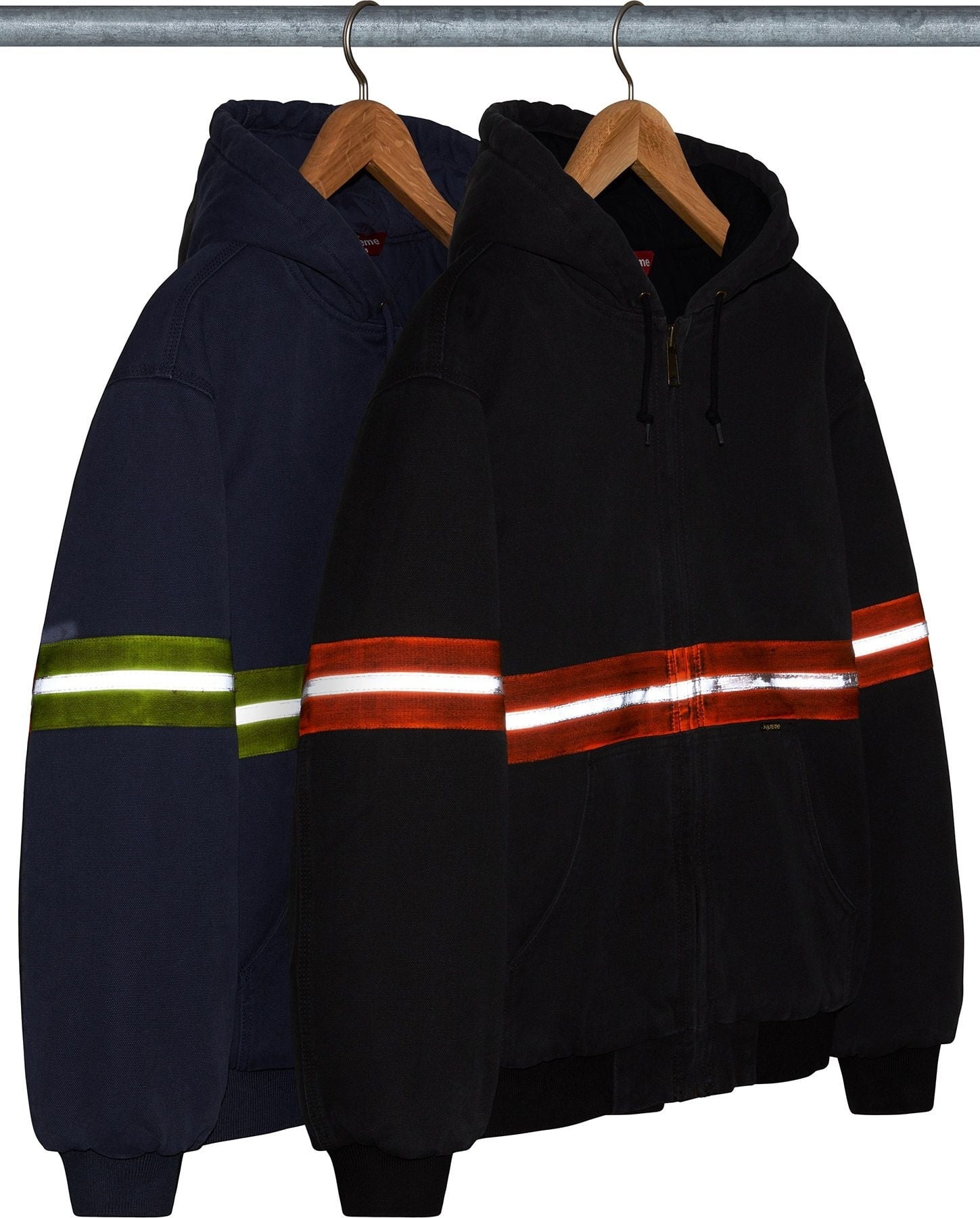 Reflective Stripe Hooded Work Jacket view 15